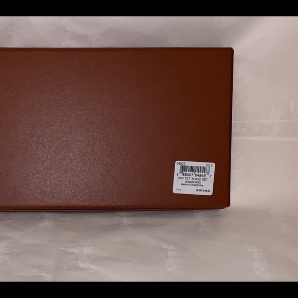 NWT Coach Horse & Carriage Pouch & Key Fob Gold - Picture 6 of 6